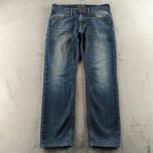 Silver Jeans Mens 33 (Fits 34x30) Blue Konrad Straight Stretch EMC Denim Faded